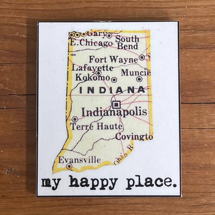 INDIANA Map Magnets and Key Chains for wholesale by dkhandmade