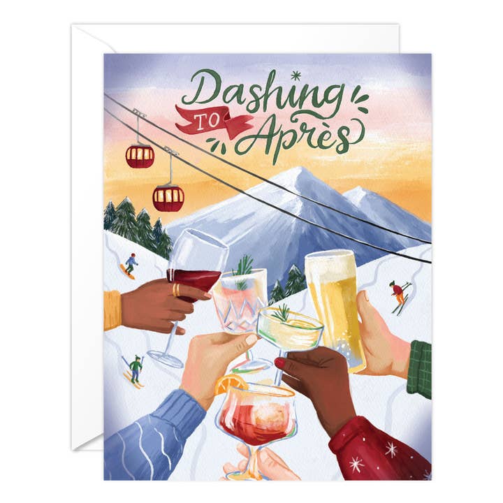 Dashing to Après for wholesale by Golden Peach Greetings