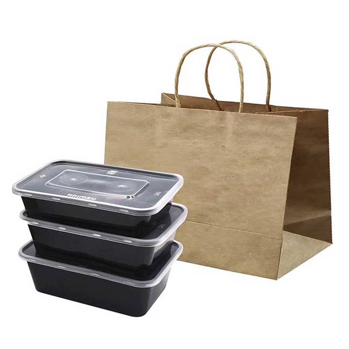 DisplayCanada - Wholesale Food Storage Wrap/Bag - Kraft Take-out Paper Bags (100 pcs)2