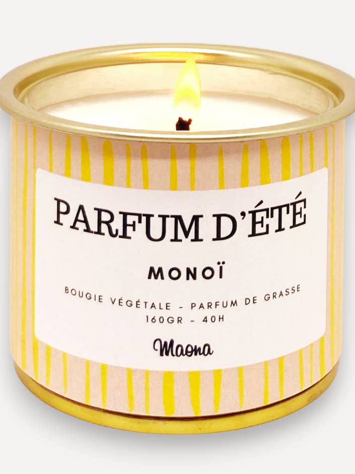 Vegetable candle Summer fragrance - Monoï for wholesale by Maona