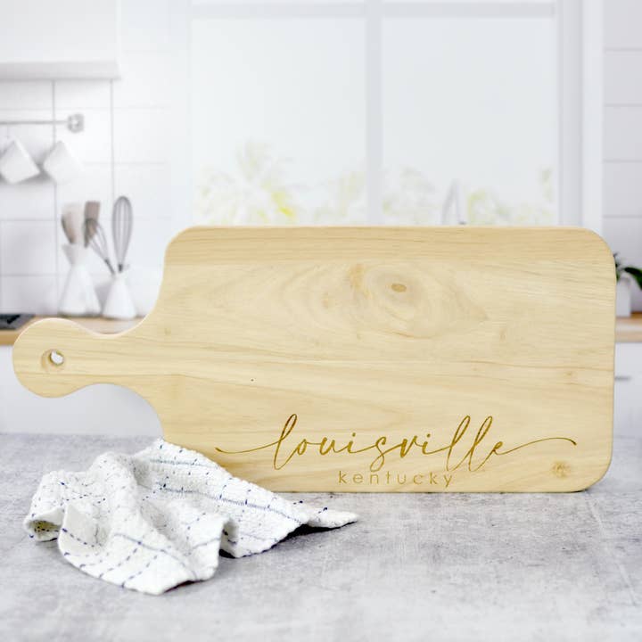Blue Studio Creative - Wholesale Cutting Board - Large City Pride Cutting Board - Customizable Hometown Gift