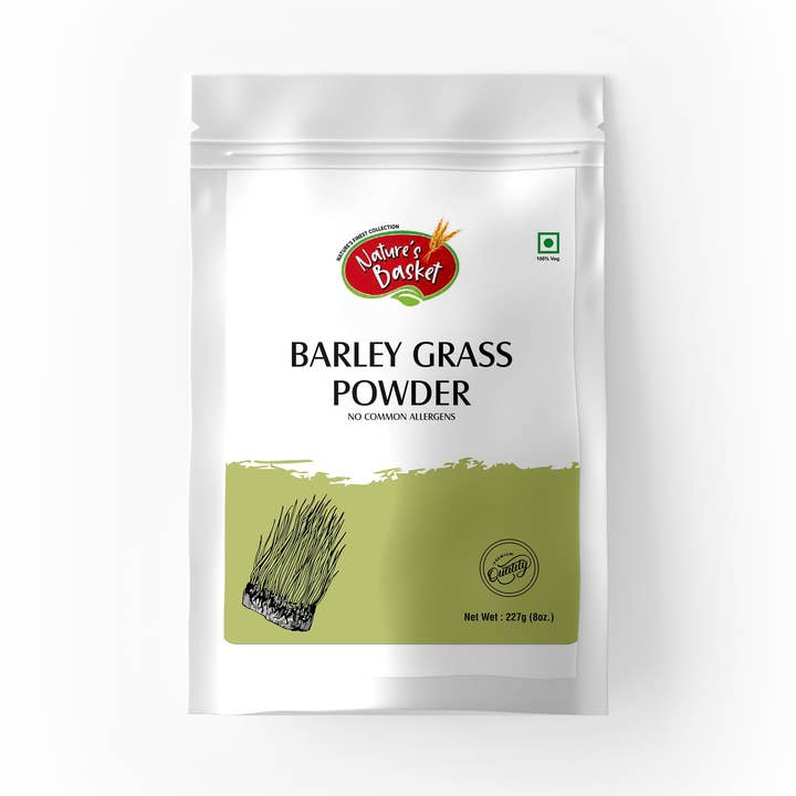Nature's Basket Barley Grass (Hordeum Vulgare) powder 227g for wholesale by Natures Basket