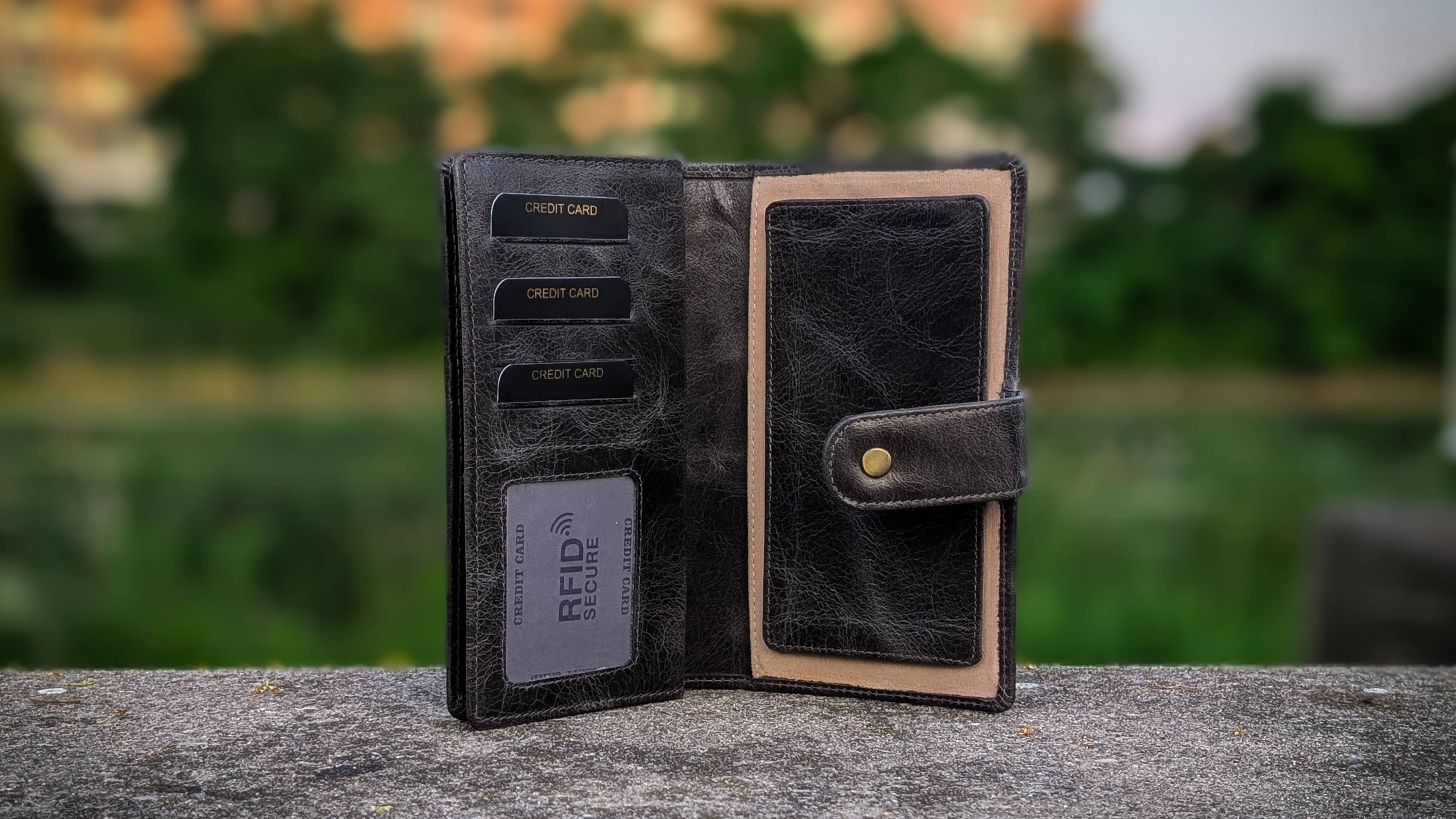 Alta Quero - Wholesale Wallet - Women's - Genuine Leather Ladies Wallet RFID – Black7