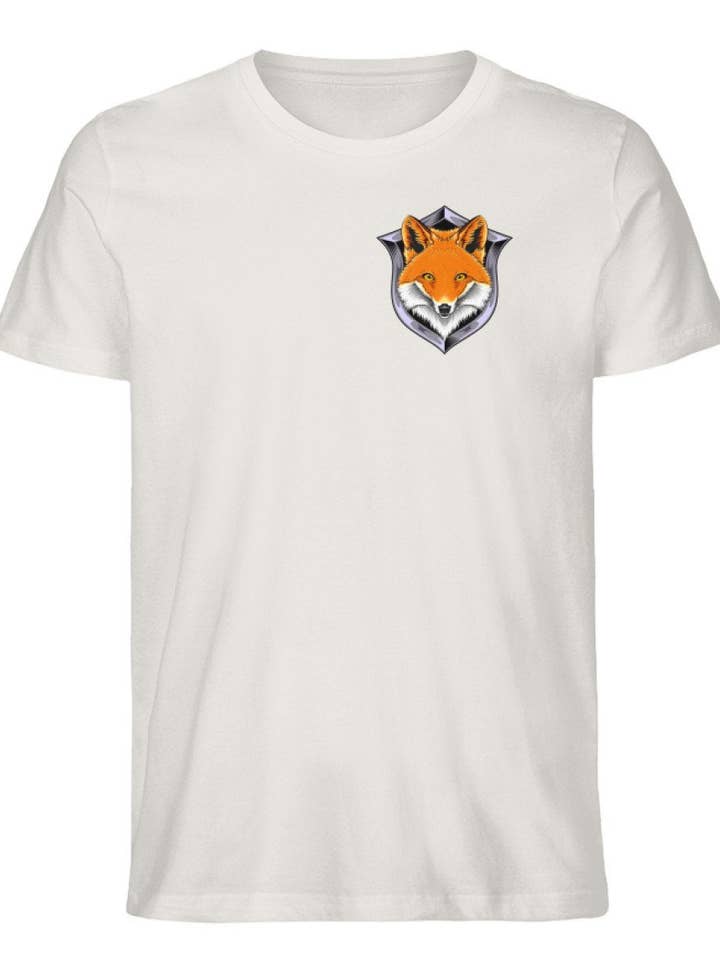 Camicia organica premium da uomo Drawn Fox per la vendita all'ingrosso da parte di Uwaldu