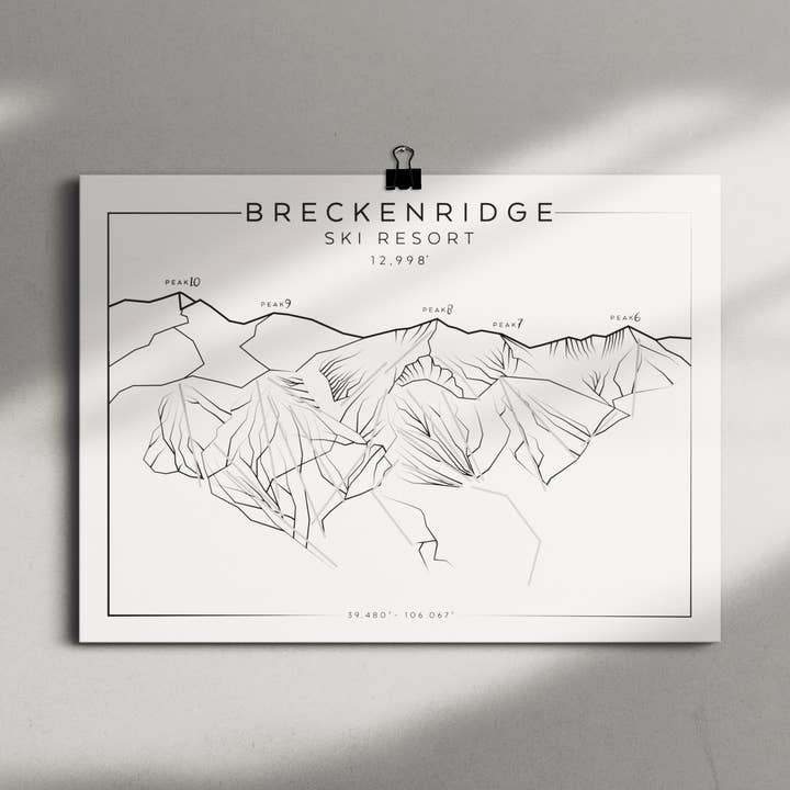 Breckenridge Skidort 9x12 Affisch för wholesale av The Elevated Line LLC