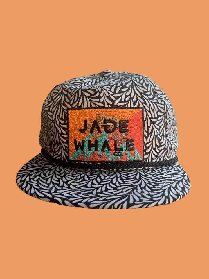 JW Aloha Rope Cap-Throwback Black for wholesale by Jade Whale Co.