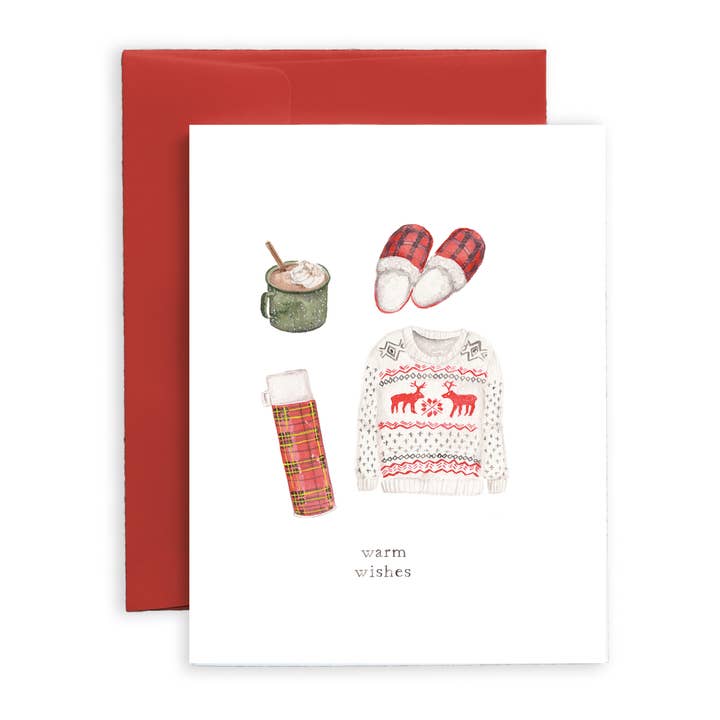 Christmas Holiday Card - Warm Wishes for wholesale by Me and Mary Shop