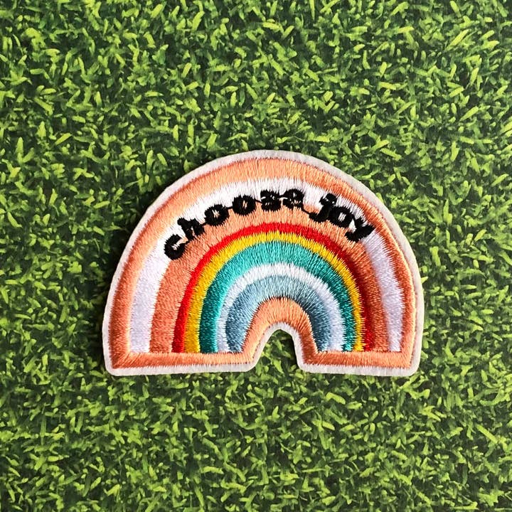 iconic mi - Wholesale Patch - Choose Joy Rainbow Clothing Iron on Patch