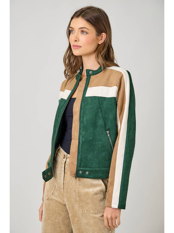 Mystree – wholesale Jacket – Women's – 60861 Color Blocked Moto Jacket6