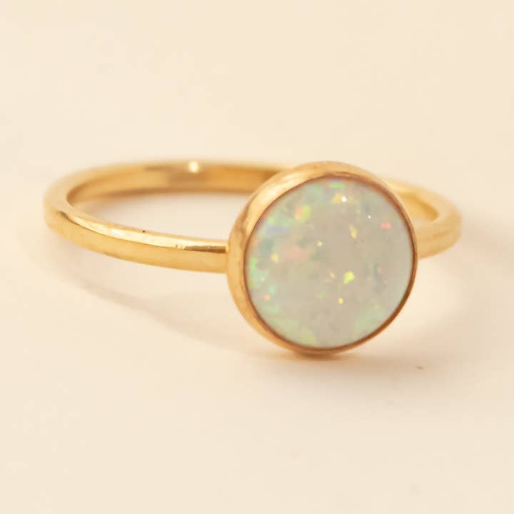 Opal Bezel Ring for wholesale by Syd Squared Jewelry