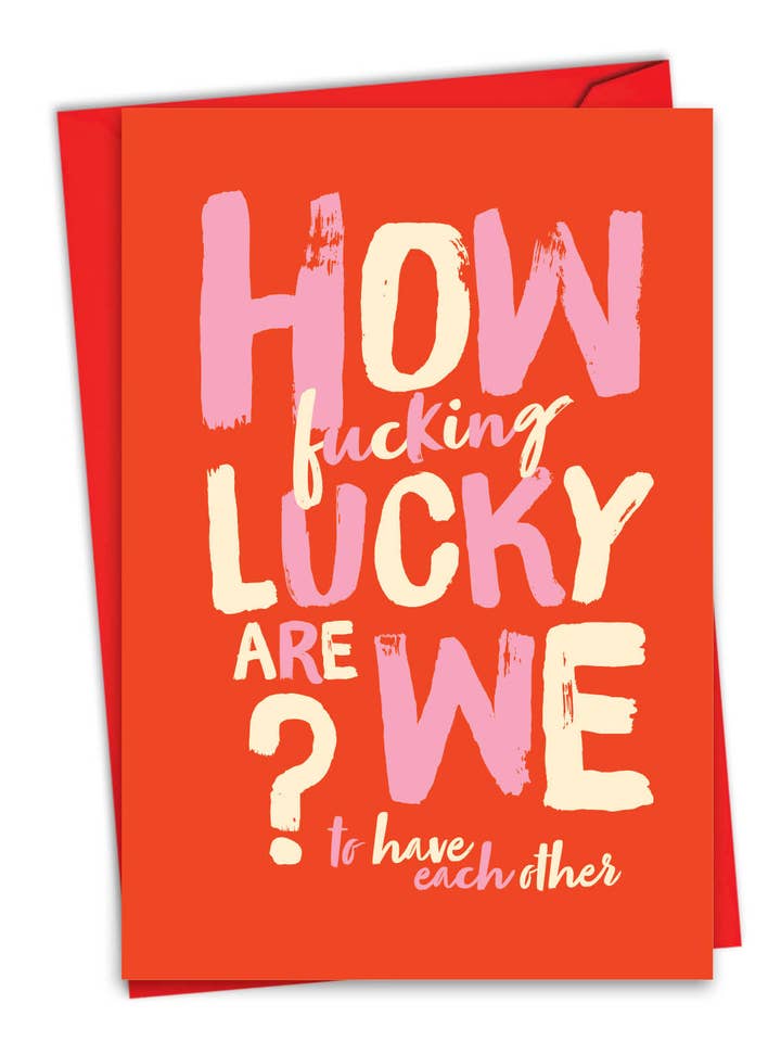 Valentijnsdagkaart - So Lucky voor wholesale door NobleWorks