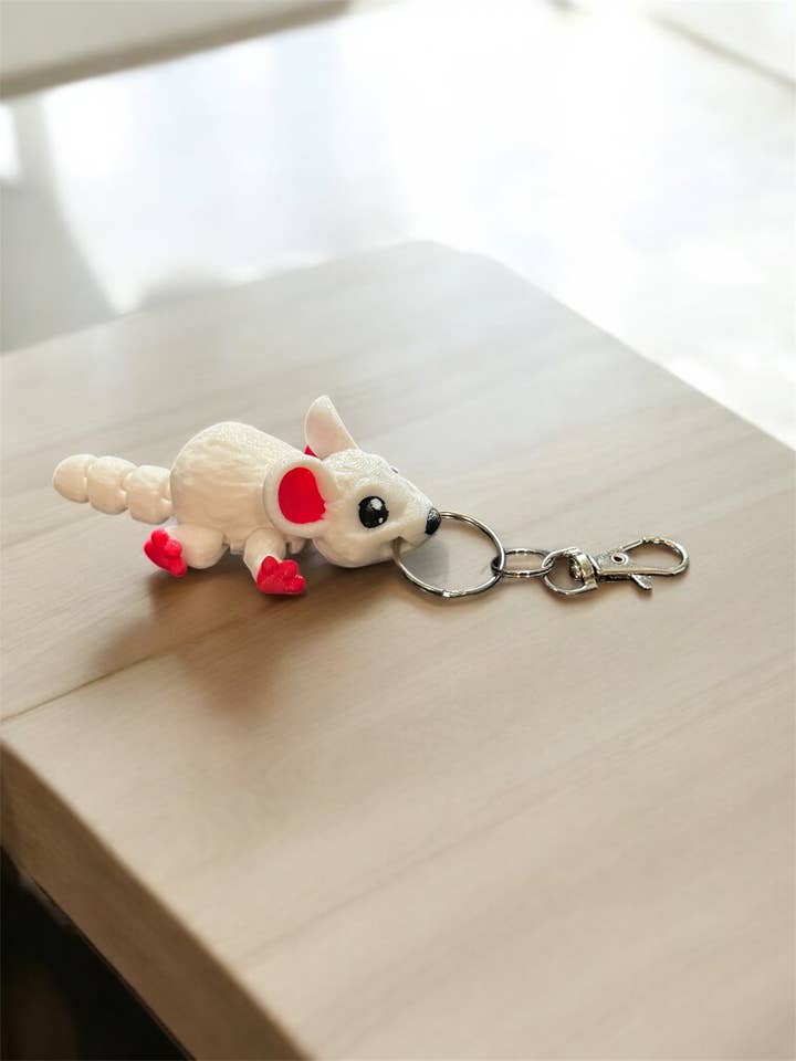 Little Mouse keychain bag hanger 3D printed pocket pet for wholesale by 3D in Paradise