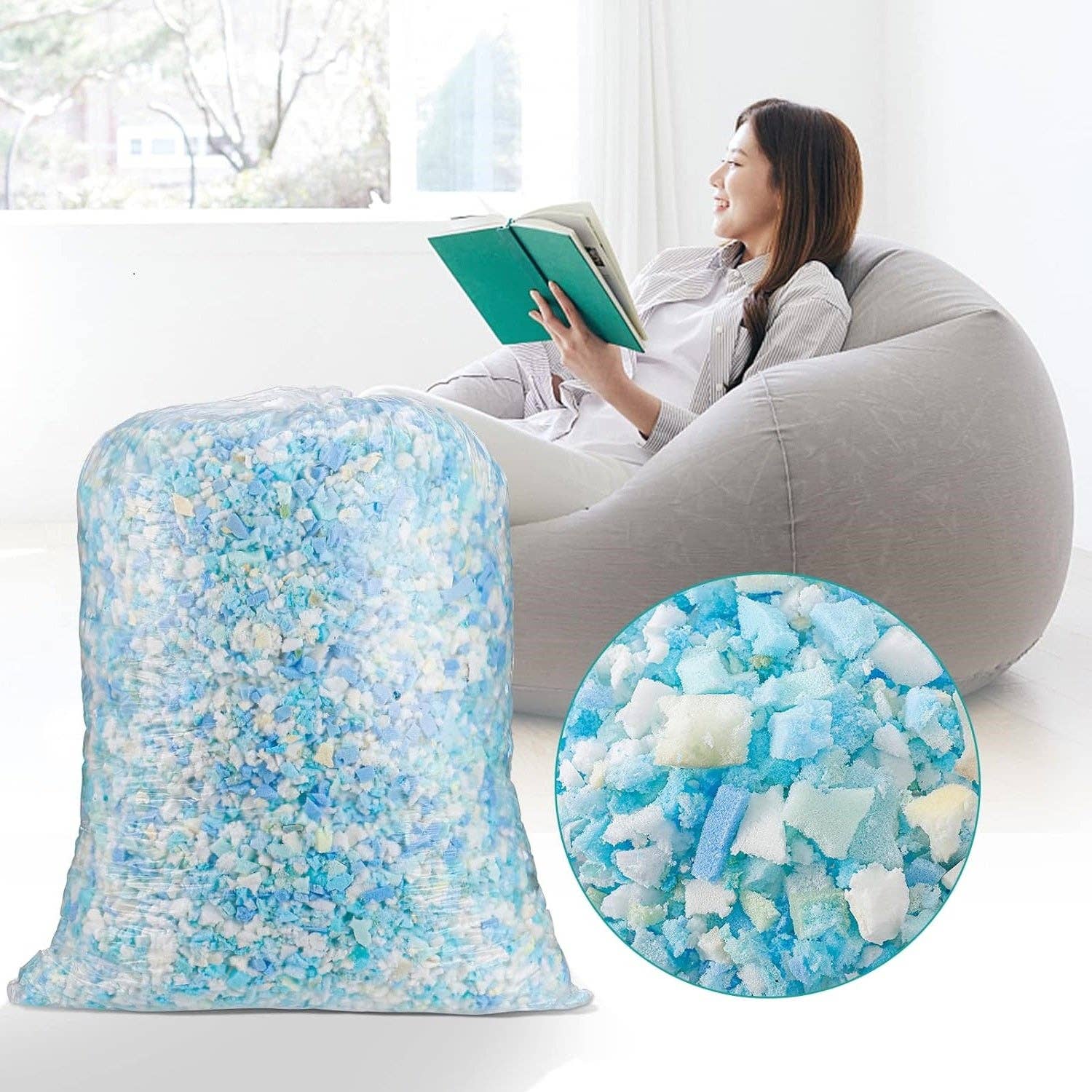 Southern Textiles - Wholesale Craft Supplies - Premium Shredded Memory Foam Made in USA Filling Stuffing for Pillows Dog Beds Bean Bags Cushions Crafting Material1