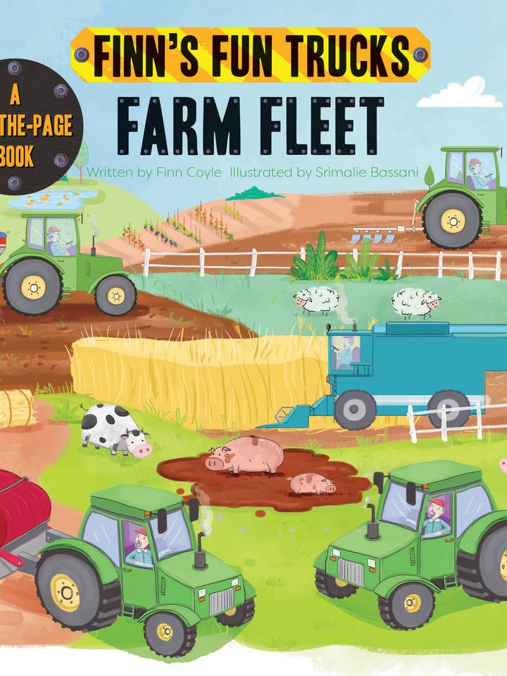 Farm Fleet (Finn's Fun Trucks) - Lift-the-Page Book for wholesale by Flowerpot Press