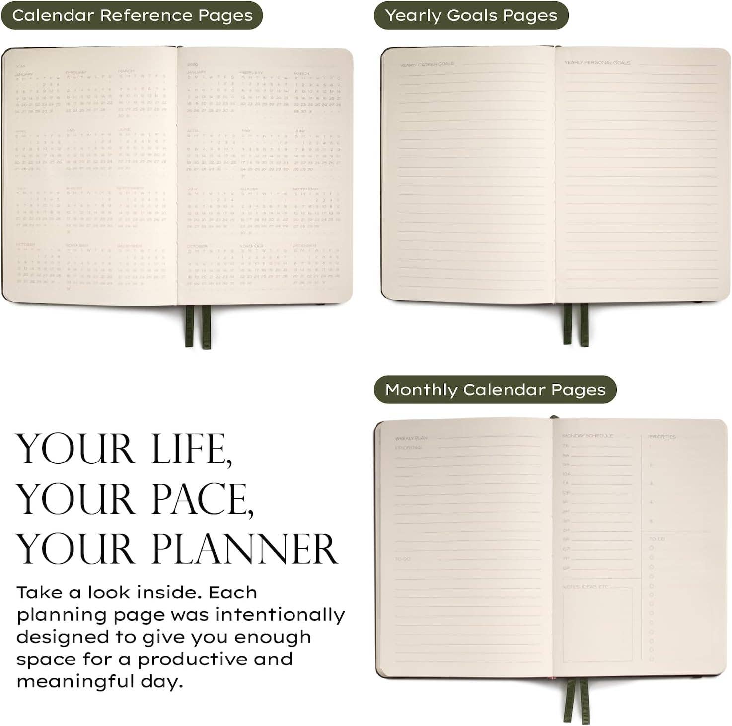 Anecdote Goods - Venta al por mayor Agendas - Planificador diario con tapa dura y cubierta de buckram tipo biblioteca11