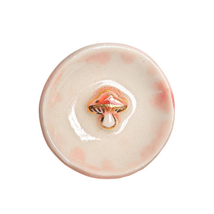 Magic Mushroom Ring Dish for wholesale by tinybs ceramics