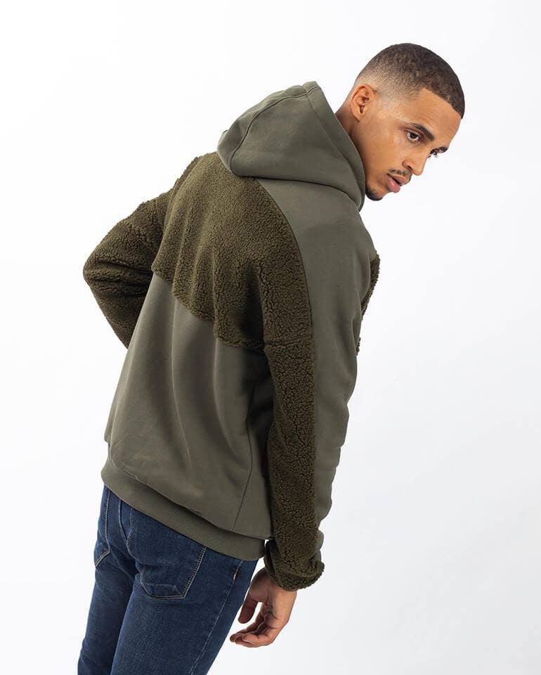 StockNow Unipessoal – Großhandel Jacke - Herren – Jacket Flip Olive Fleece-Cardigan-Jacke1