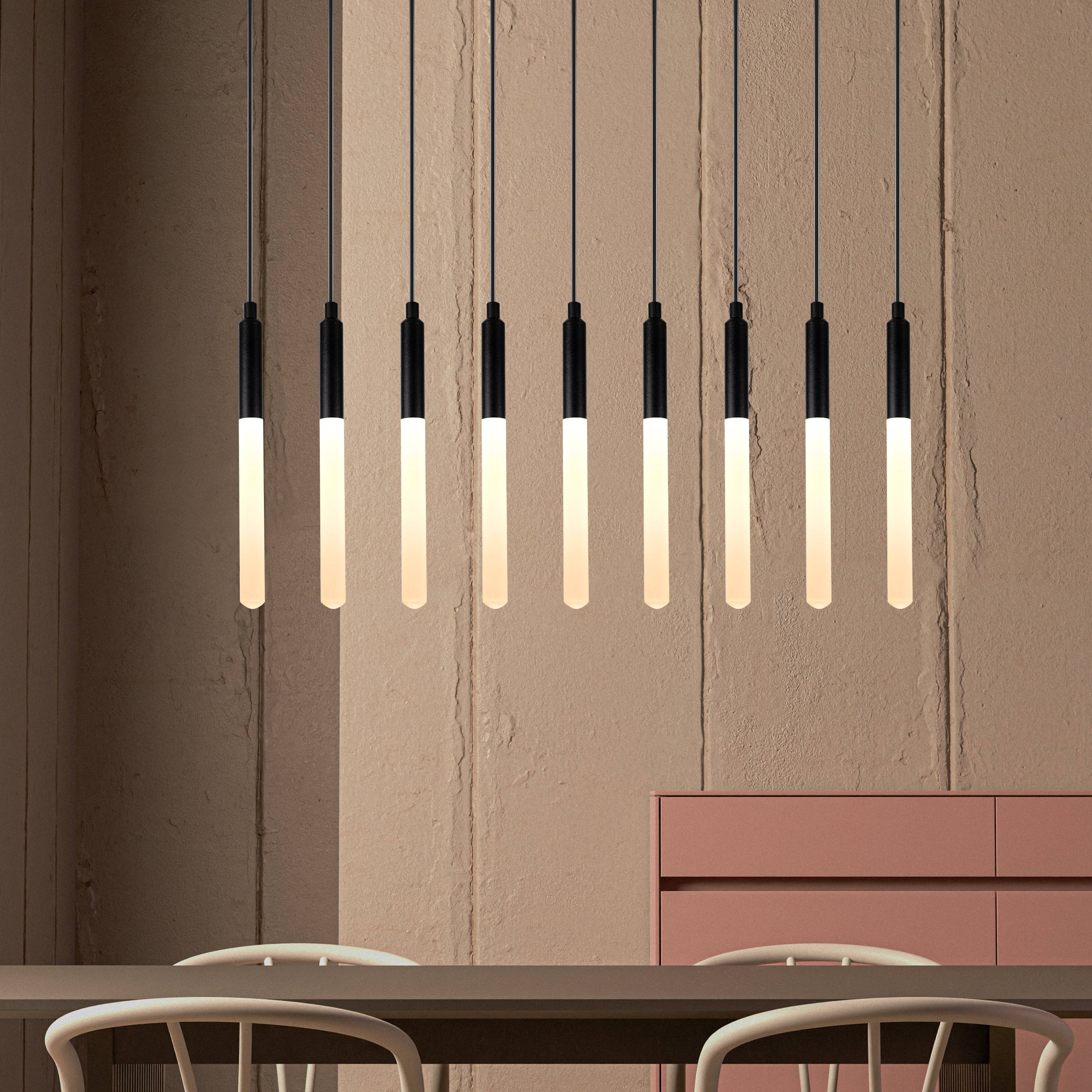 Eclipse Lighting – Engroshandel Lysekrone/pendellampe – LED-rør Moderne Multi Vedhængslampe til Trappe, Trappeopgang Lysekrone, Slankt Rør Vedhængslampe, 3 Etagers Vedhængslampe, Lysarmatur8