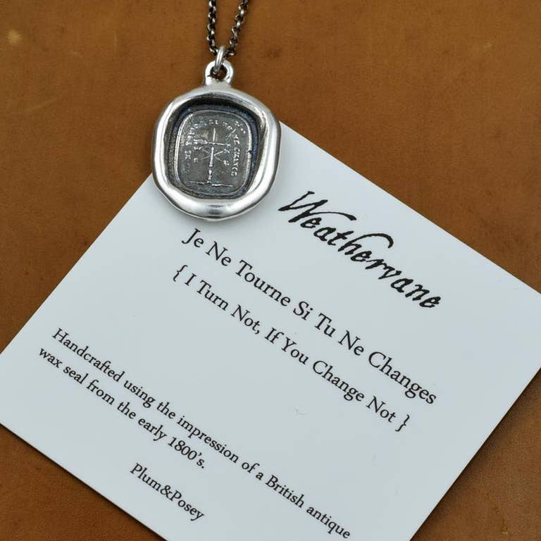 Don T Change Weathervane Wax Seal Necklace Faire Com