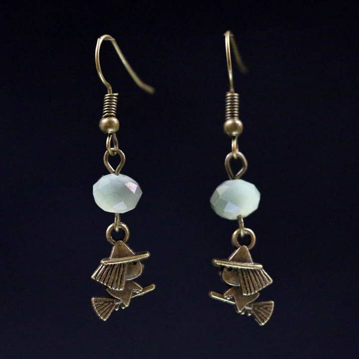 Flying Witch Earrings for wholesale by JAC Jewelry Designs