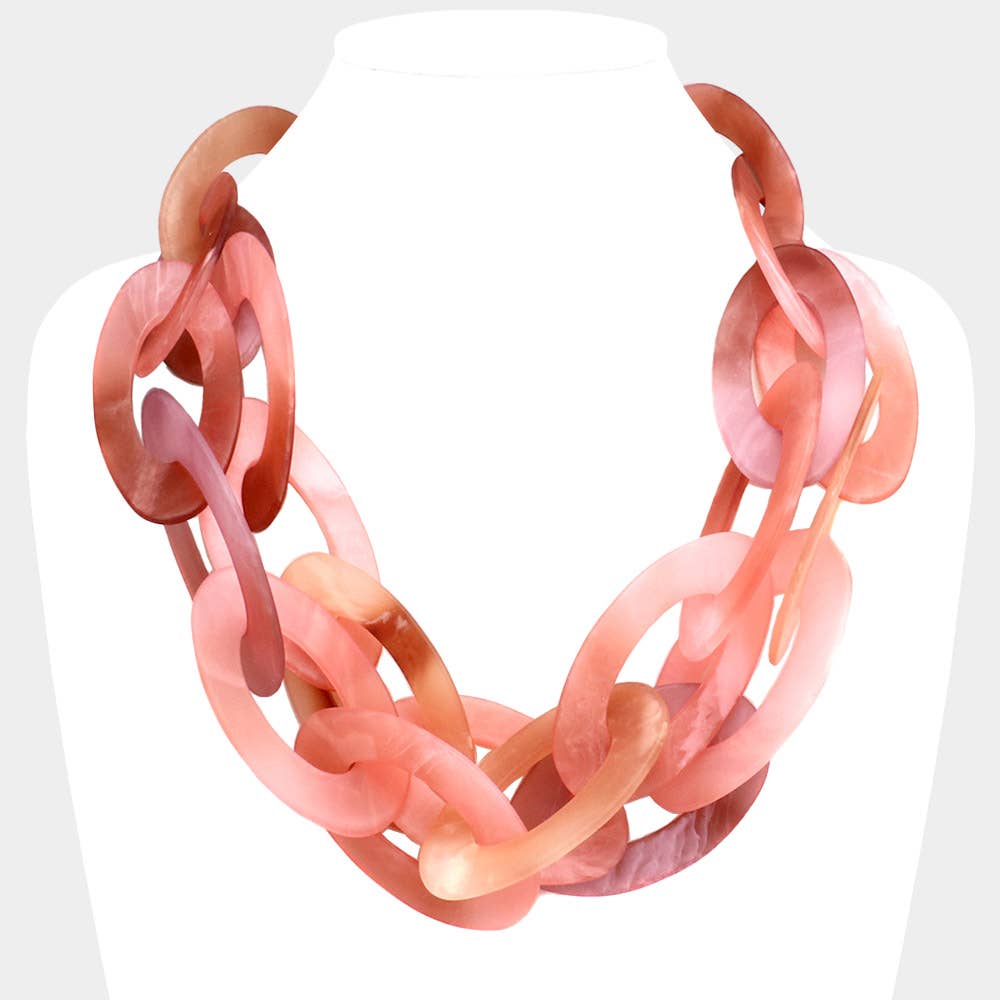 Sensibling Corp. - Wholesale Jewelry Set - Celluloid Acetate Link Necklace
4