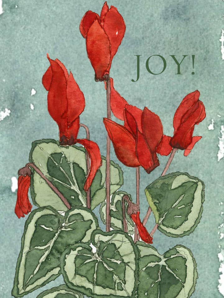 JOY! Greeting card for wholesale by Leafy Lexicon
