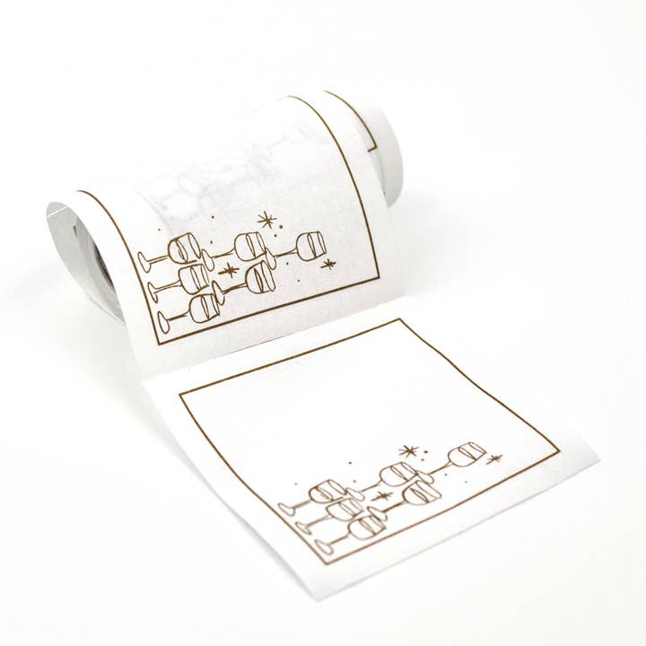 Rollo de Servilletas de Cóctel de Algodón: Burbujas Doradas (Blanco con Oro) para venta al por mayor de Table Theory (Formerly Toasting with Tara)