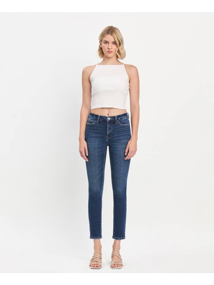 EULOGIZE TUMMY CONTROL HIGH RISE SEAMLESS WB SKINNY JEANS LV1445 for wholesale on Faire