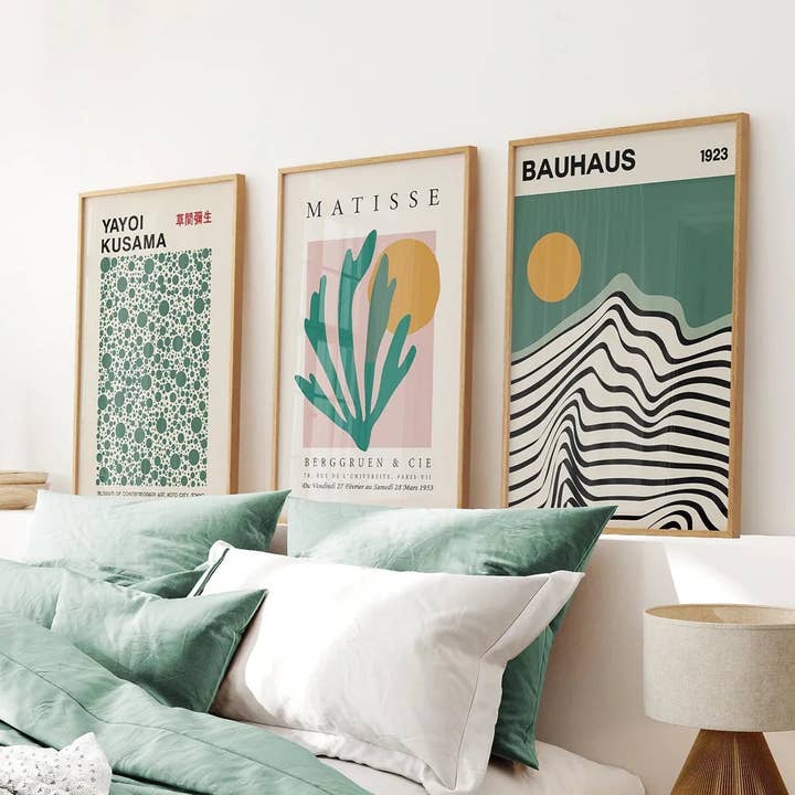 Art Lane - Wholesale Art Print - Sage Green Wall Art Print. Bauhaus, Kusama, Matisse Style