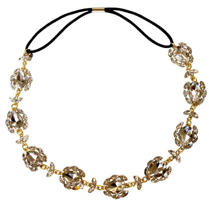 Mia Metal Chain Headwraps - Style Aa Large Clear Rhinestones för wholesale av Mia