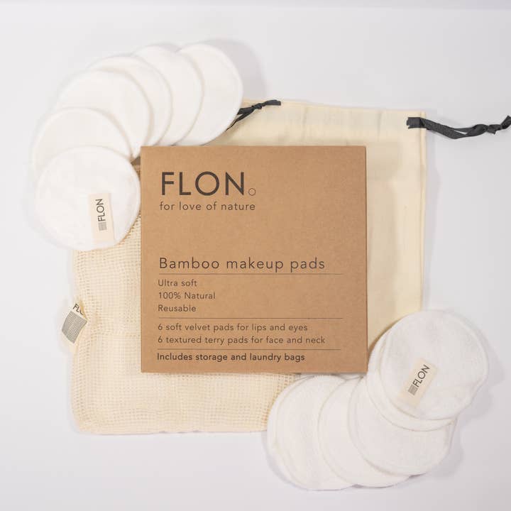 FLON - Wholesale Make-upremover - Herbruikbare bamboe make-up remover pads opberg-/gaaswaszak