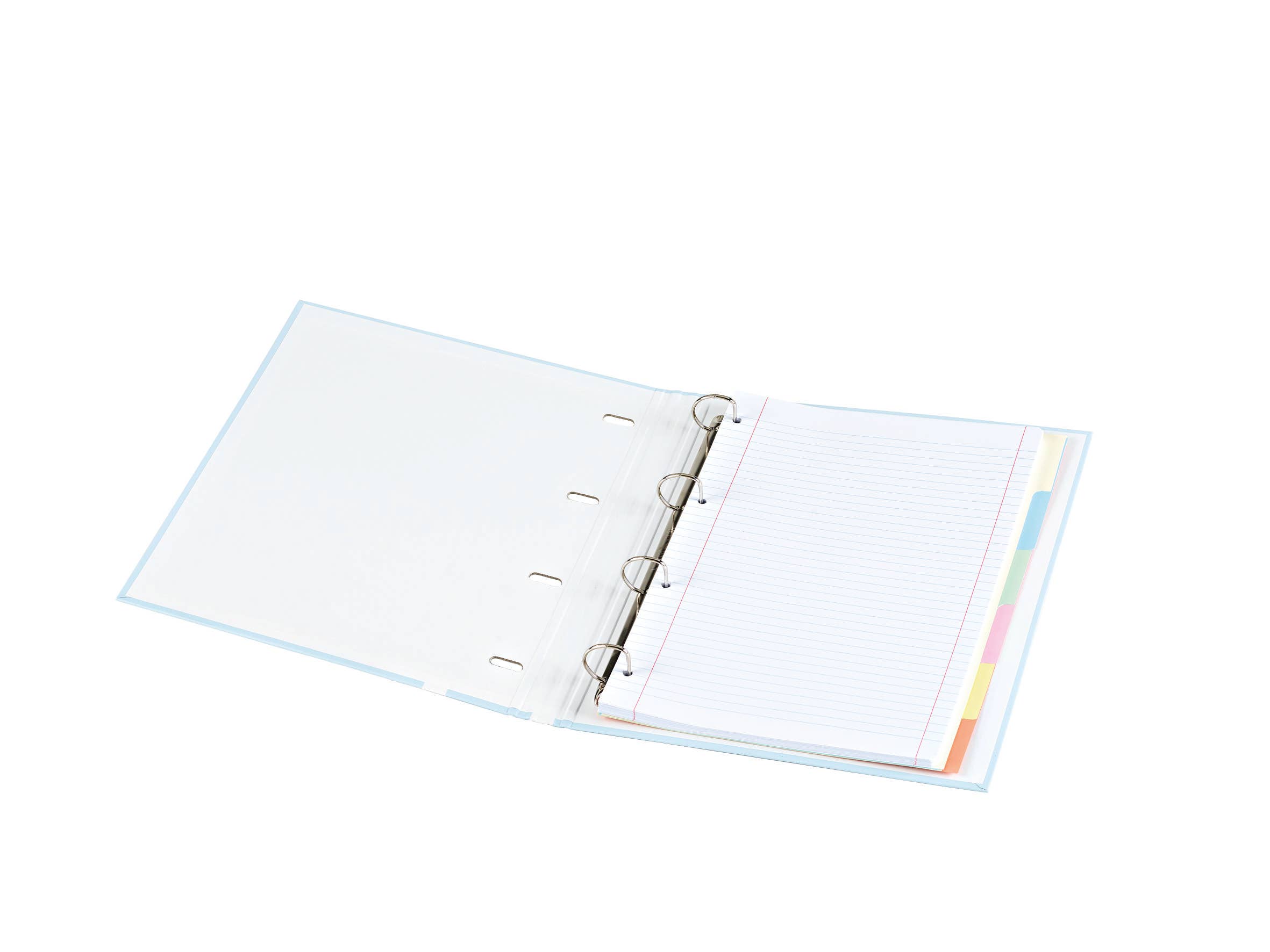 Ancor – Großhandel Hefter – A4 Ringbuch mit 4 Ringen, Nachfüllung, Trennblatt und elastischem Prägegummi1