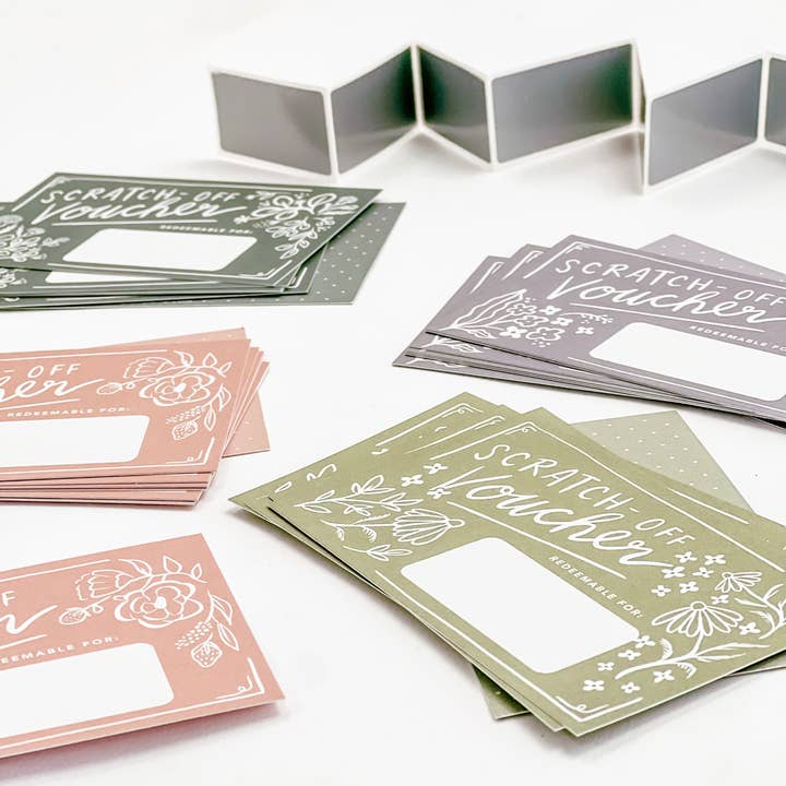 Inklings Paperie - Wholesale Stationery/Notecard Set - Scratch-off Vouchers - Floral4