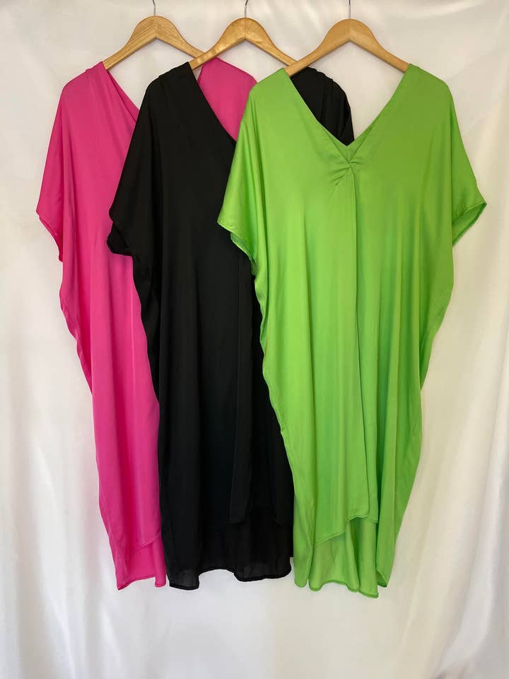 Satin Vneck Dress for wholesale by Serendipity Boutique/ Wear It Well Wholesale