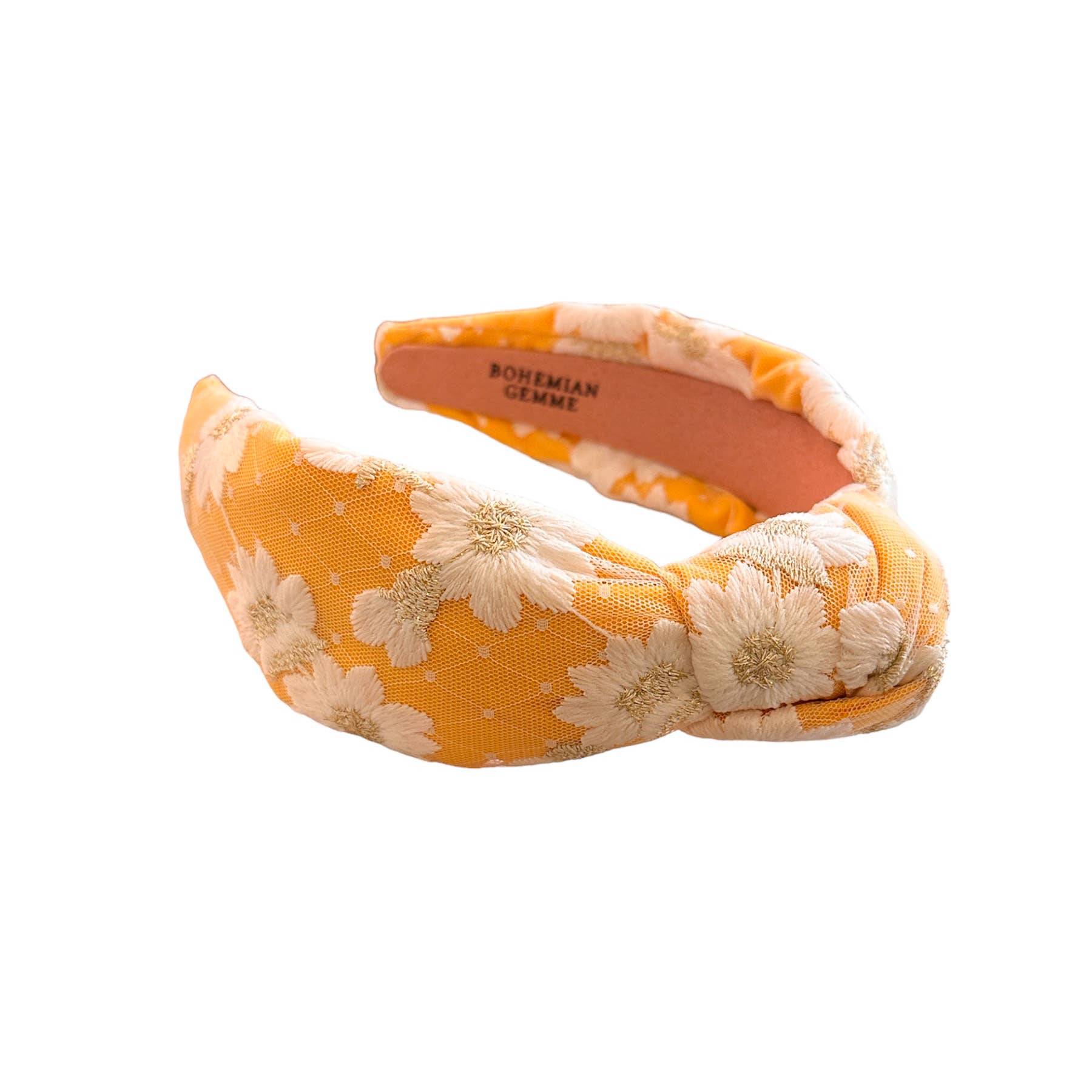 BOHEMIAN GEMME - Vente Bandeau – femme - Bandeau noué brodé floral Marigold2
