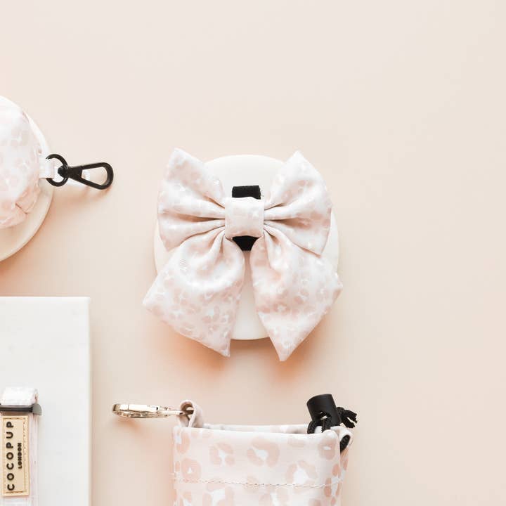 Cocopup London - Wholesale Pet Bow Tie - Dog - Nude Chic Leopard Sailor Bow Tie