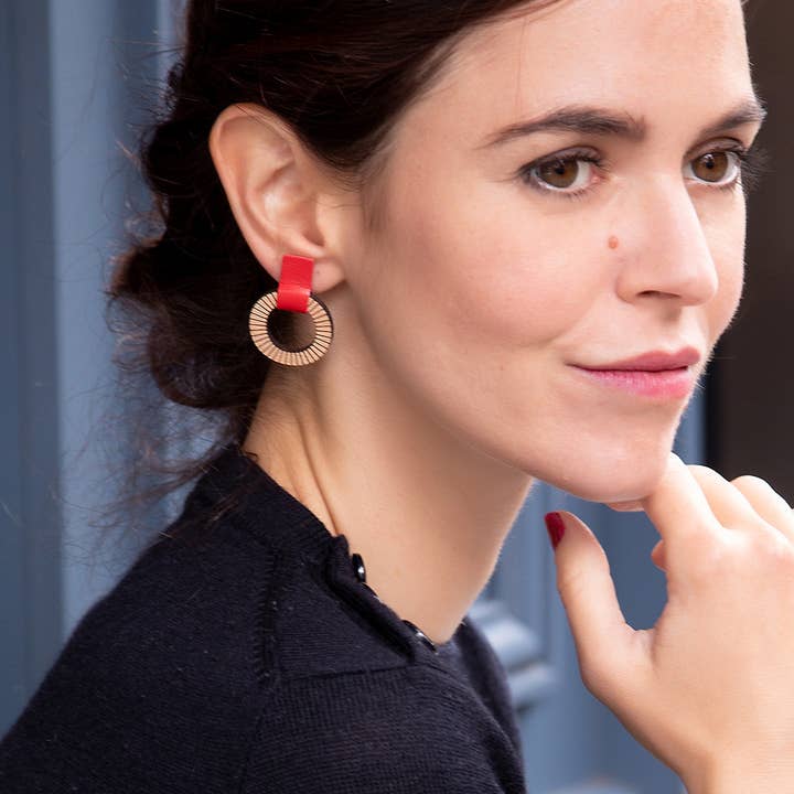 Orecchini Lollipops Red per la vendita all'ingrosso da parte di Ni une ni deux