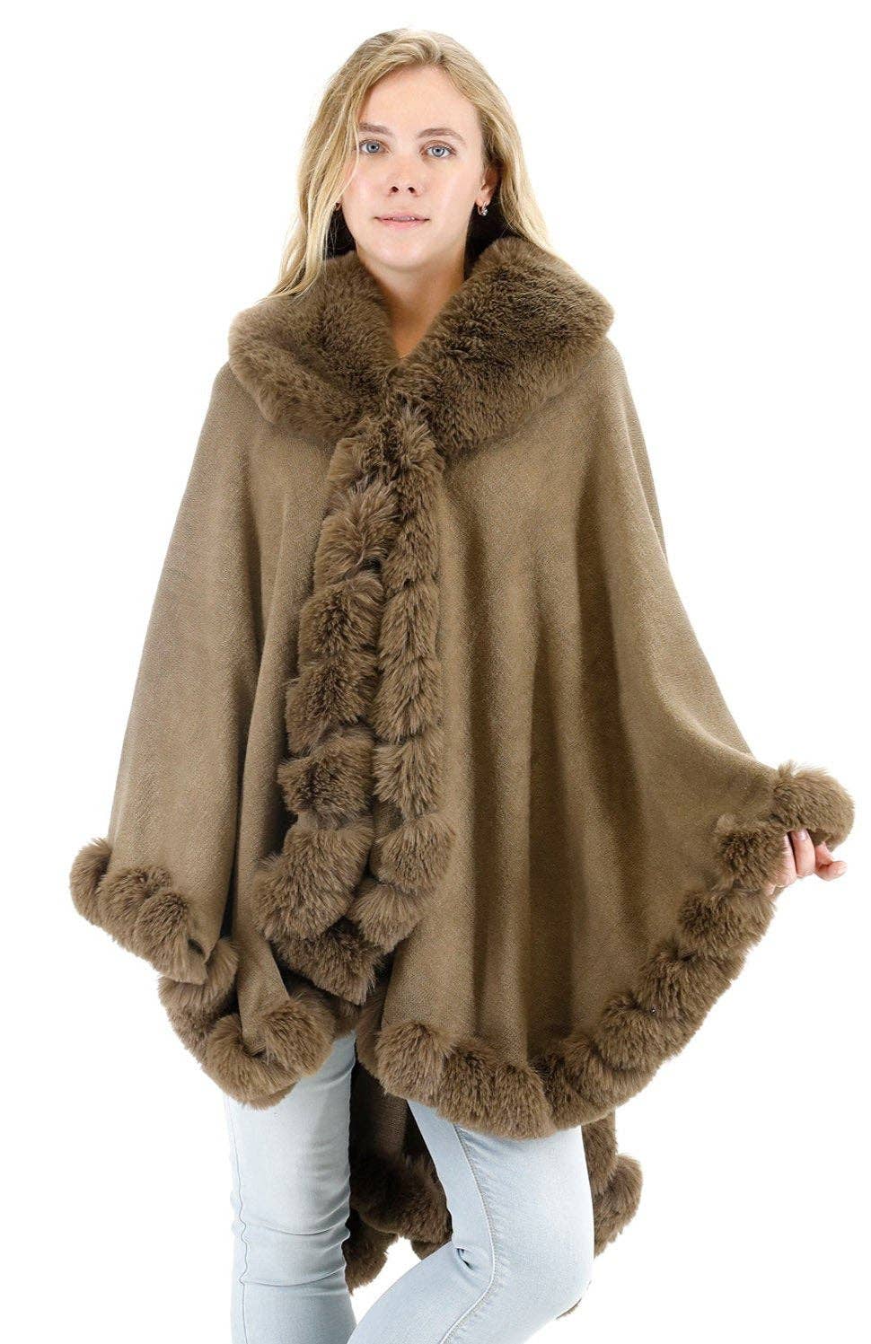 TAPA fashion – Engroshandel Pels-/kunstpelsfrakke - Dame – Ensfarvet pels sjal SW3719 (3 stk)37