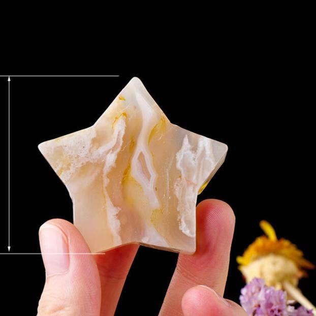 Moon Rituals - Wholesale Spiritual Stone/Crystal - Flower Agate Star – for Growth and Inspiration, Christmas Crystal Gift3