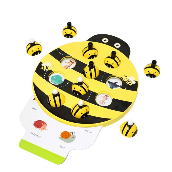 Leo & Friends Bee Memory Game – Wooden Memory Matching Game for wholesale by Leo & Friends