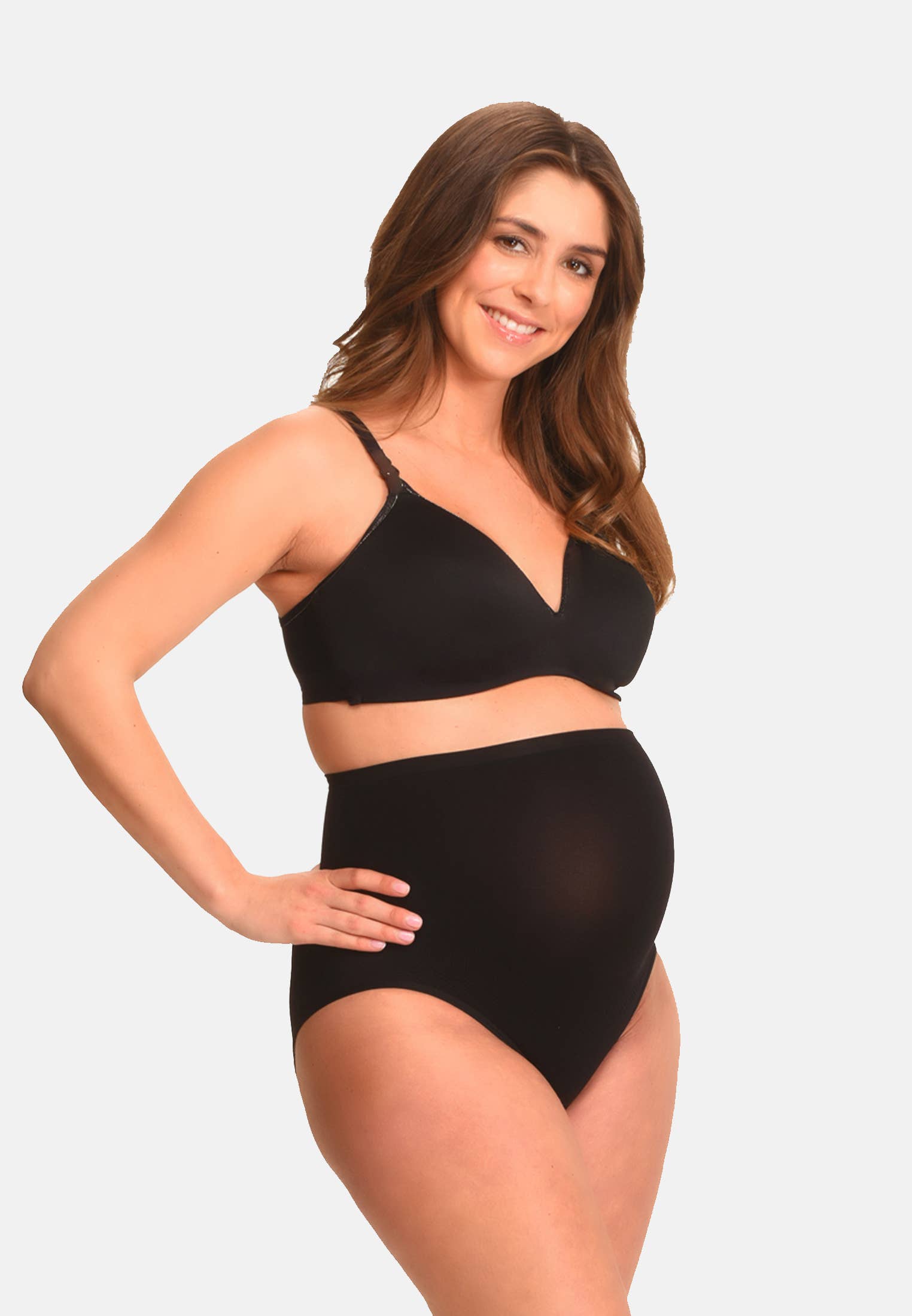 Mamsy – wholesale Underkläder - Mamma – Mamsy graviditetstrosor med hög midja, sömlösa4