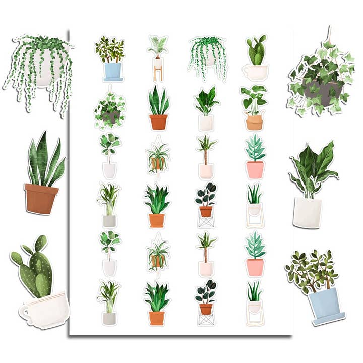 Ästhetisches Pflanzenaufkleber-Set — Schreibwaren für Mädchen und Frauen für den Großhandel von Me Stickers