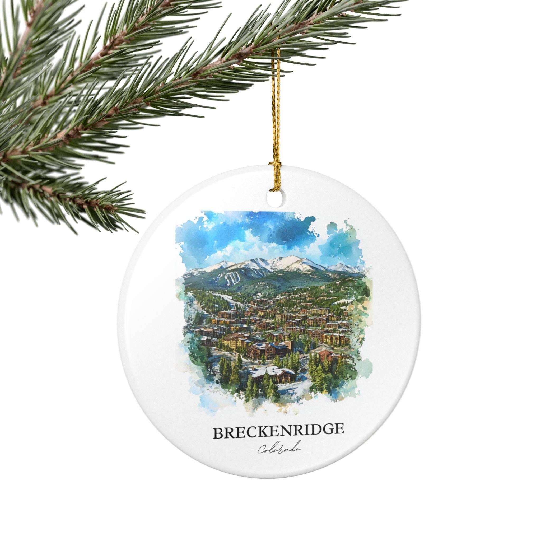 Premium Travel Art - Wholesale Ornament - Breckenridge Ornament: Unique Breckenridge CO Souvenir, Breckenridge Xmas Decor, and Authentic Breckenridge Ski Gift4