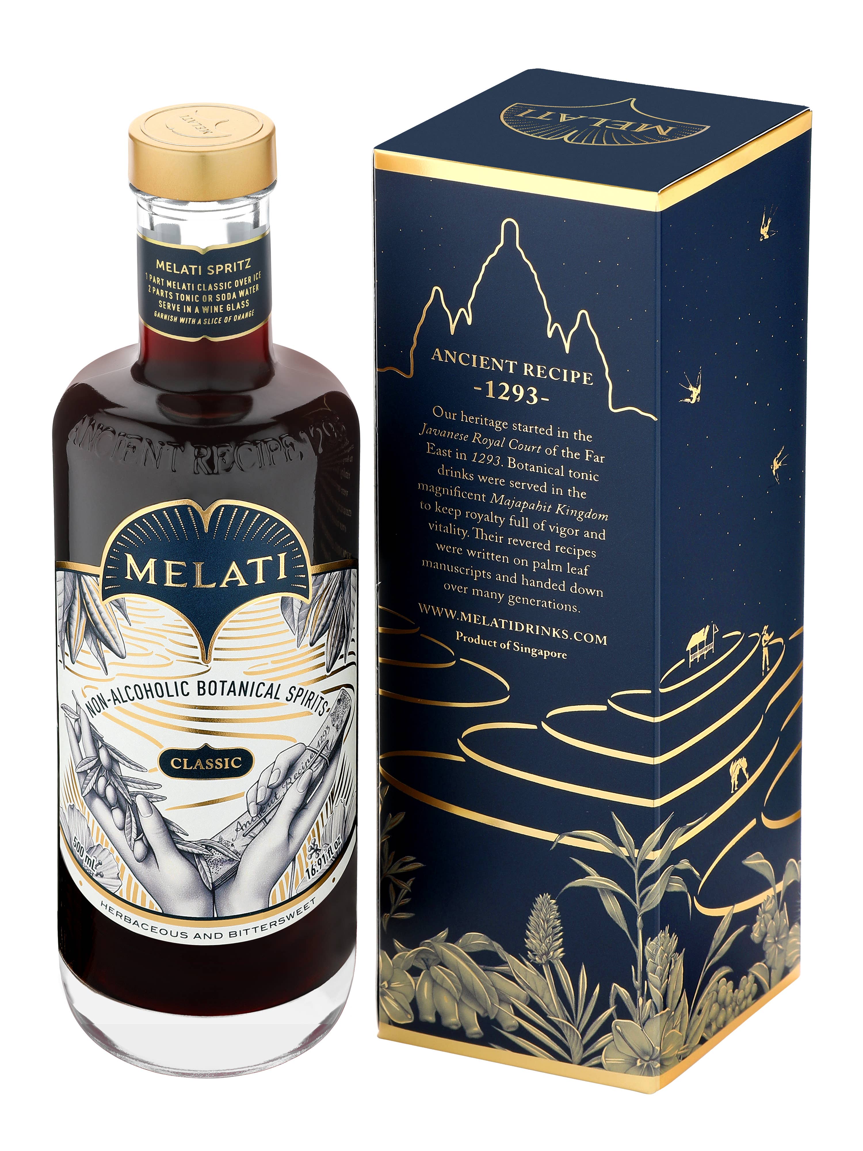 Melati Drinks - Wholesale Non-Alcoholic Spirits/Wine/Beer - Melati Classic Zero-Alcohol Botanical Spirit (with gift box)1