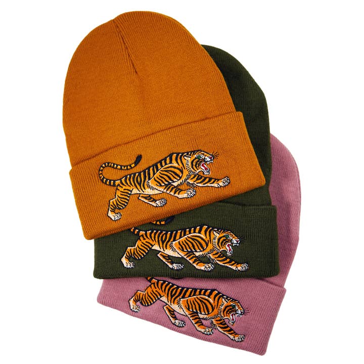 Tiger Beanie and other Purchase Wholesale embroidered workwear. Free Returns & Net 60 Terms on Faire trending on Faire.