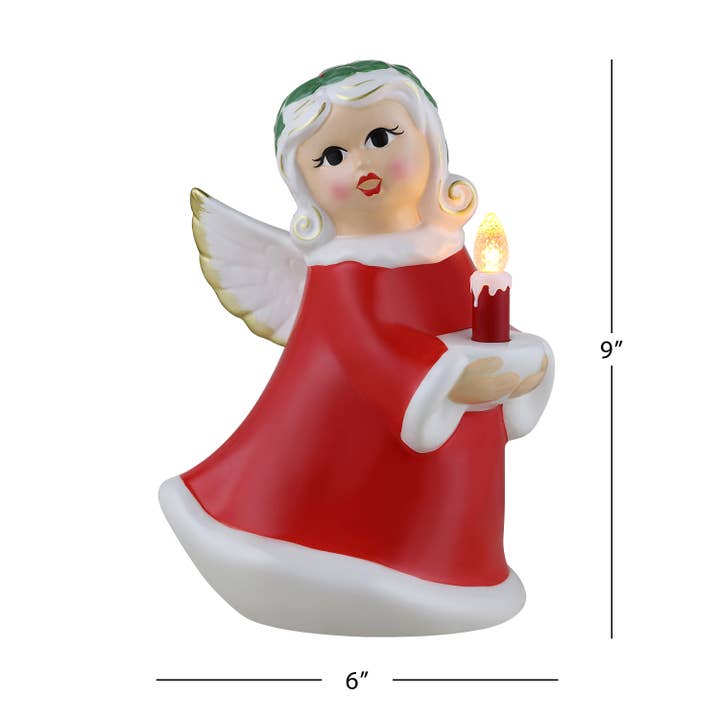 Mr. Christmas - Wholesale Christmas Decoration - 9" Nostalgic Ceramic Figure - White Angel2