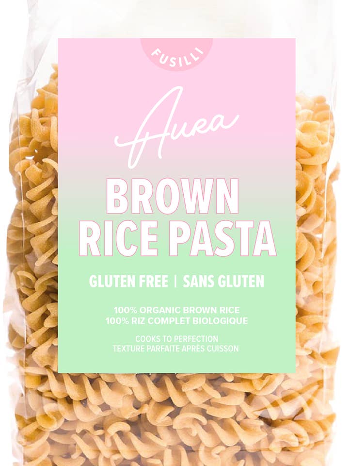 GLUTEN FREE PASTA
100% ORGANIC BROWN RICE FUSILLI for wholesale by Aura Organic