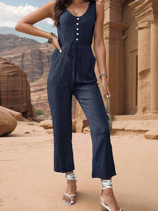 Tuta estiva senza maniche in tinta unita BFZY945 per la vendita all'ingrosso da parte di UNISHE