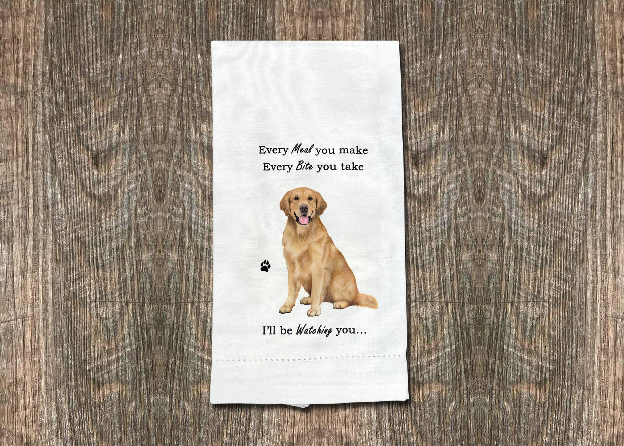 E&S Pets - Wholesale Tea Towel - Golden Retriever Kitchen Towel4
