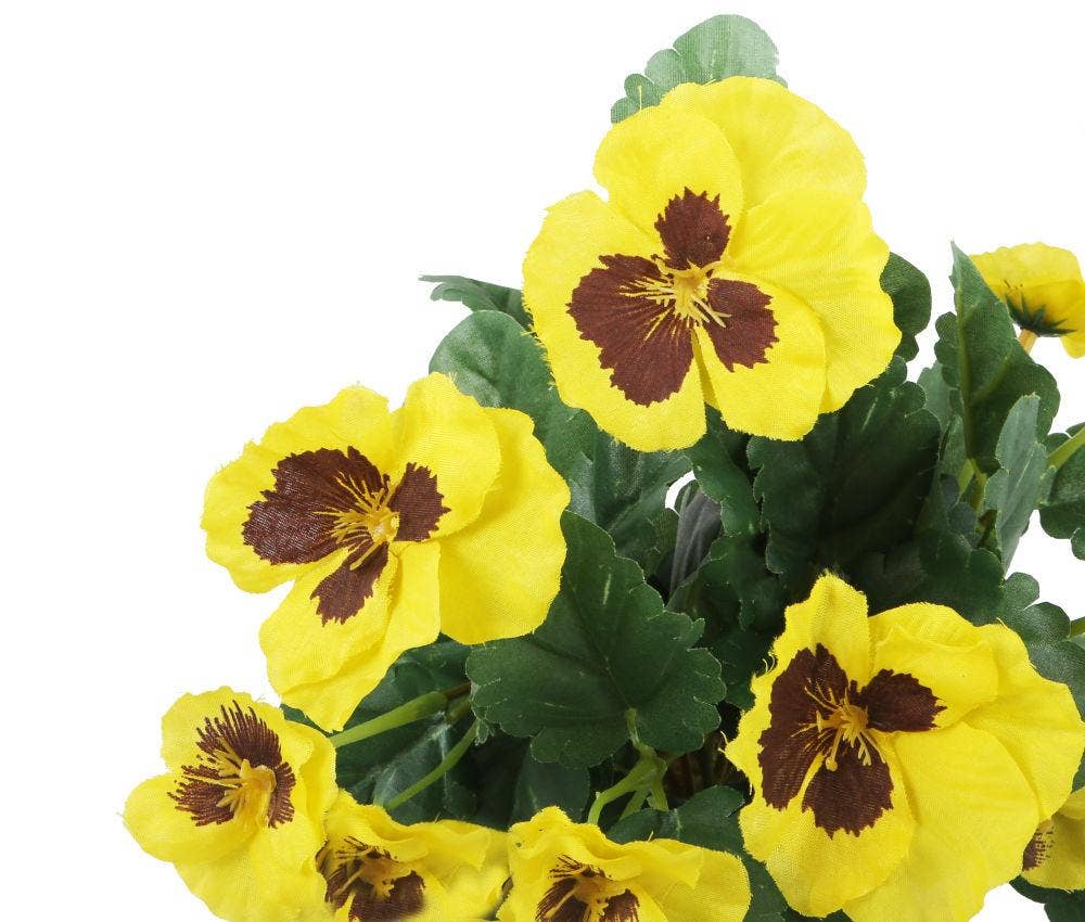 Closer2Nature – Planta artificial por atacado – Planta Pansy Plug Artificial 30cm Amarela1